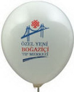 Tek y�ze d�rt renk logo , yaz�  ve resim balon bask�s� 1000 adet 